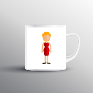Lady Illustration Printed Mug