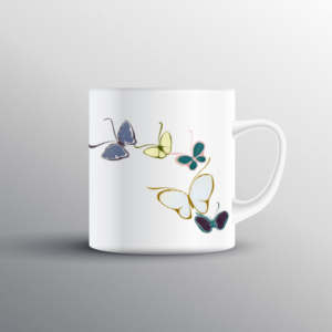 Butterflies Printed Mug