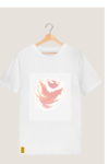 Women's Cute Pink Rose Printed T shirt