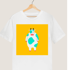Funky "Holy Cow" Printed T shirt.