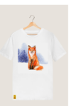 Quirky "Siberian Wolf" printed T shirt.