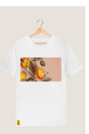 Classic ''flower and leaves" Printed Round Neck T shirt