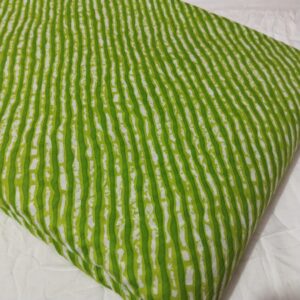 Green printed cotton clothing piece