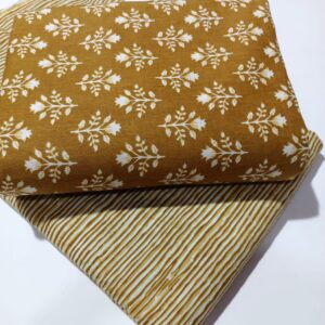 Green printed cotton clothing piece