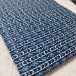 Unstitched blue Cotton Clothing Material