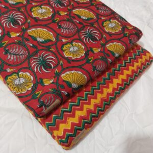 Unstitched cotton clothing material,printed