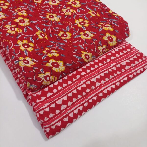 Unstitched cotton clothing material,printed