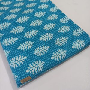 Unstitched sky blue Cotton Clothing Material