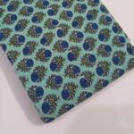 Unstitched blue Cotton Clothing Material