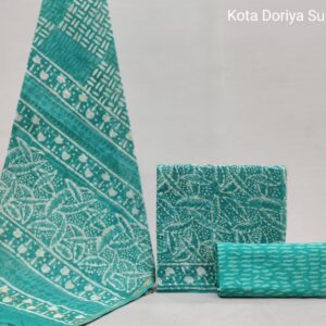Traditional hand block Kota doriya suit