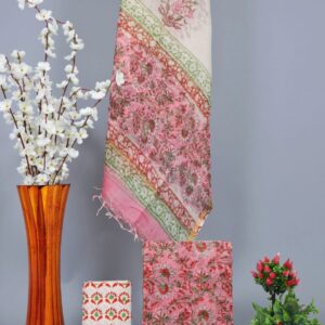Traditional hand block Kota doriya suit