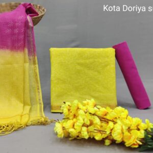 Traditional hand block Kota doriya suit