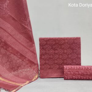 Traditional hand block Kota doriya suit