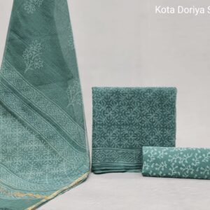 Traditional hand block Kota doriya suit