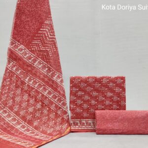 Traditional hand block Kota doriya suit