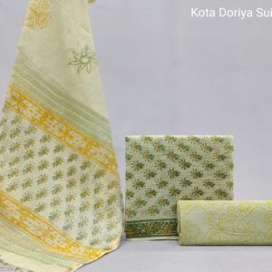 Traditional hand block Kota doriya suit