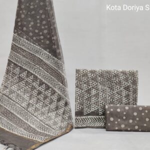 Traditional hand block Kota doriya suit