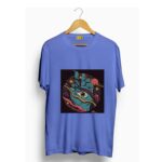 Ghost hand with one eye printed t shirt