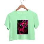 crop top printed with three eye women