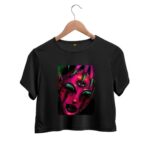 crop top printed with three eye women