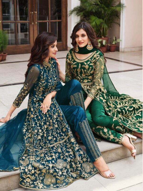 Front slit anarkali suit
