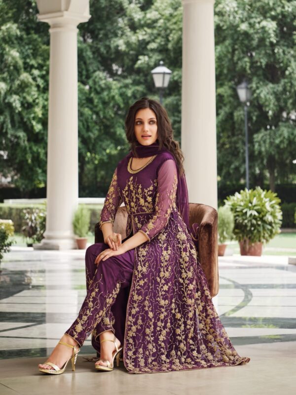 Front slit anarkali suit
