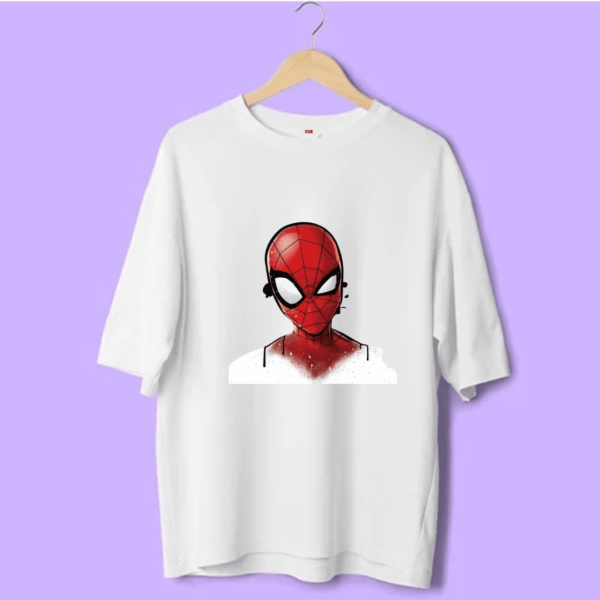 Oversized Spiderman Printed Tee