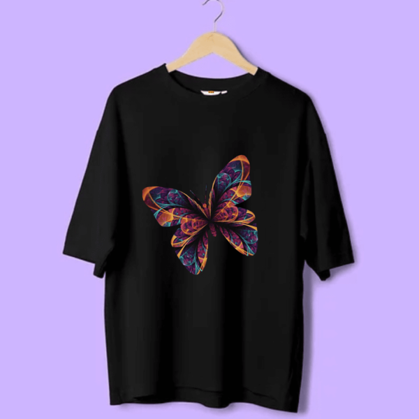 Oversized Butterfly printed T shirt
