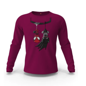 Spiderman And Batman Printed Sweatshirt