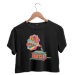 Gramophone printed crop top
