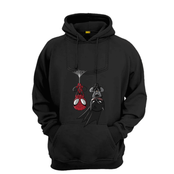 Spiderman and Batman printed hoodie