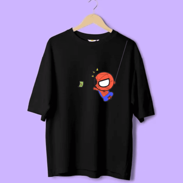 Oversized Spiderman printed Tee