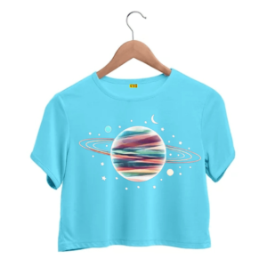 planet printed crop top