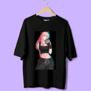 Oversized Anime Printed T shirt
