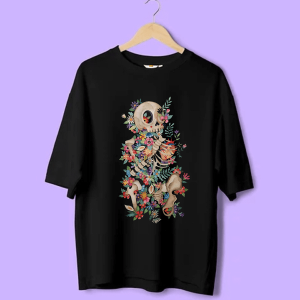 Oversized Skull with Flowers.