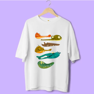 Oversized Crocodiles Printed Tee