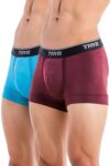 TRYB Pro Mens Sport Performance Stretch Underwear Quick Dry Moisture Wicking Athletic Active Kooltex Short Boxer Trunk - Pack of 2