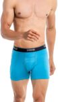 TRYB Mens Sport Performance Stretch Underwear Quick Dry Moisture Wicking Athletic Active Kooltex Square Cut Boxer Trunk