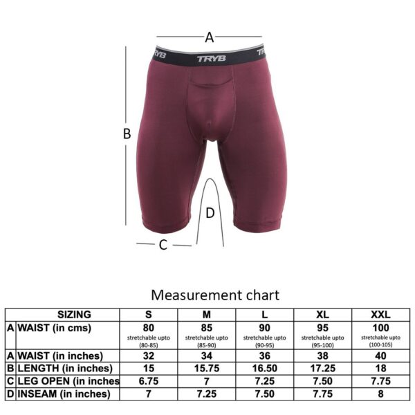 TRYB Mens Compression Shorts Long Leg Performance Underwear Spandex Running Workout Athletic Quick Dry Tights Boxer Brief Trunk (Pack of 2)