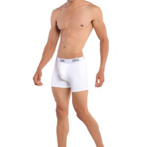 TRYB Mens Sport Performance Stretch Quick Dry Moisture Wicking Athletic Active Square Cut Compression Boxer Trunk