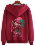 Hoodie Printed With Flamingo