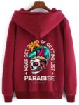 Hoodie Printed With Skull