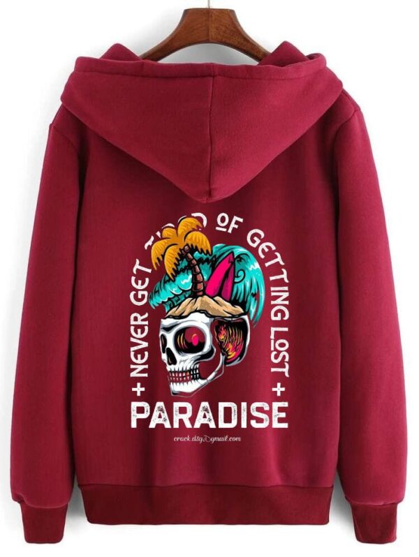 Hoodie Printed With Skull