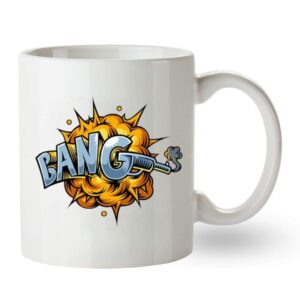 White Cremic Bang Printed Mug