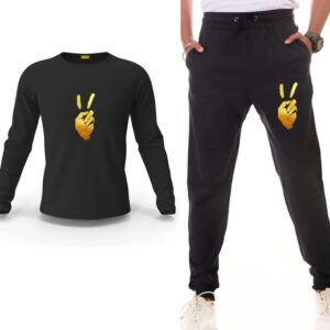 Victory Sign Printed Track suit set