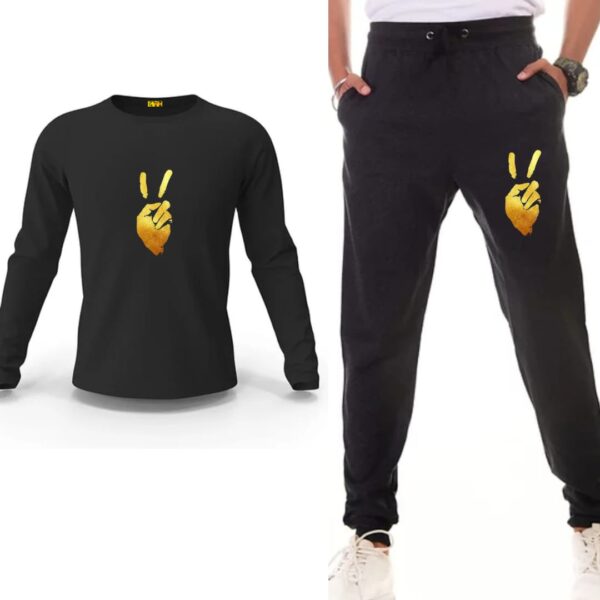 Victory Sign Printed Track suit set
