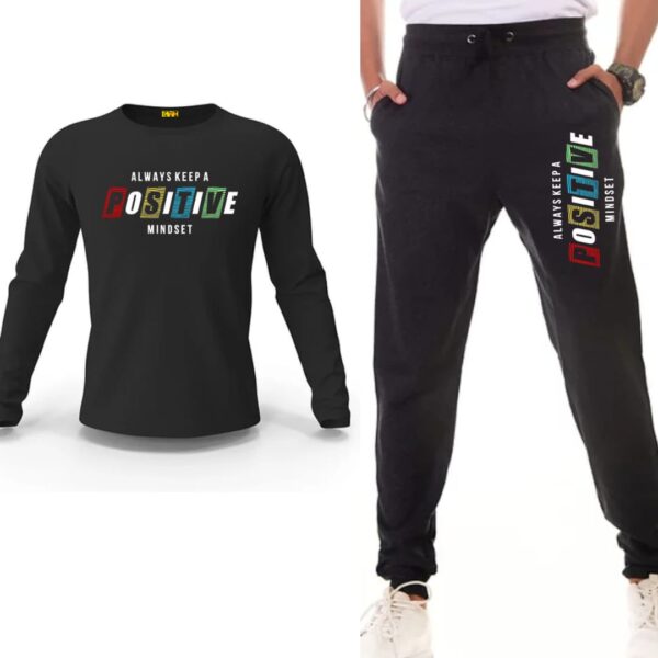 Typography Printed Track Suit Set