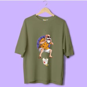 Oversized Cool Old Man Printed T shirt