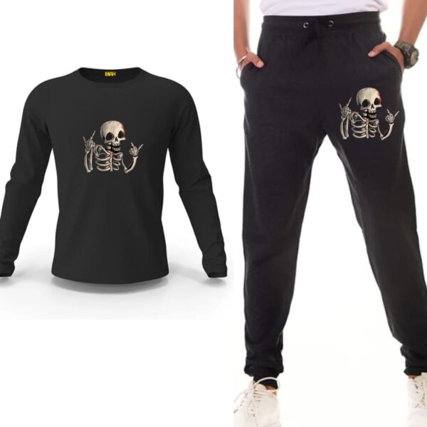 Swaggy Skeleton Printed Track Suit Set