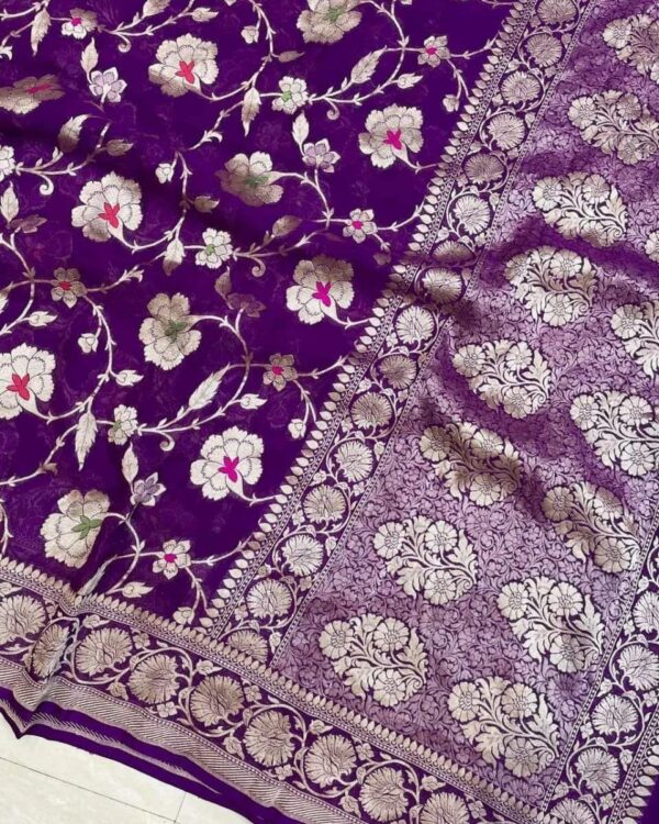 Banaras Semi Georgette Silk Weaved Saree